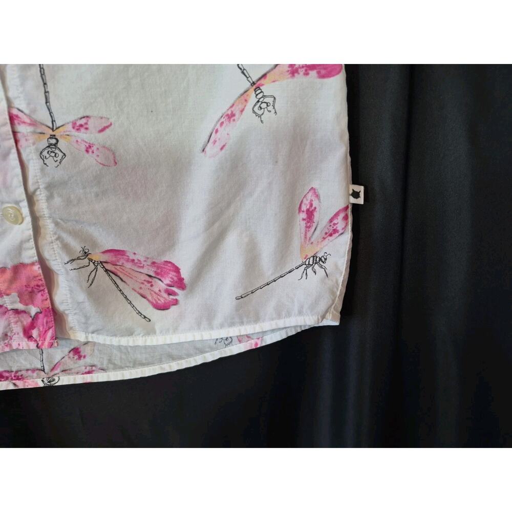 The Cat's Pajamas Cotton Pink Dragonflies Print Pajama Set XS - Picture 5 of 14